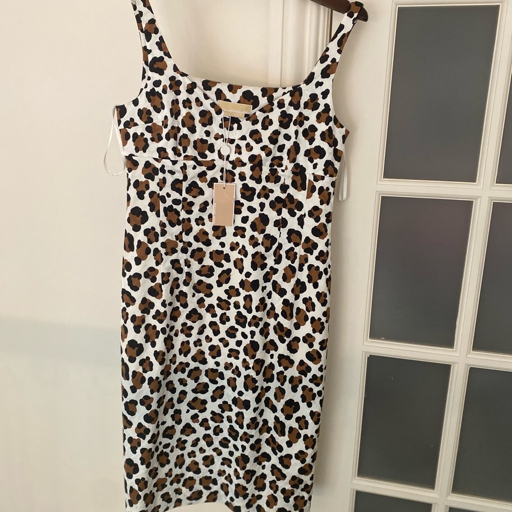 Authentic Michael kors collection dress leopard tiger animal print cheetah 12